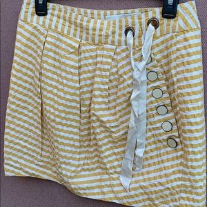 Anthropologie Leifsdottir Striped Cotton‎ Skirt